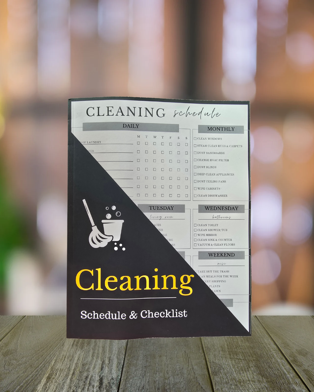 Daily Weekly and Monthly Cleaning Schedule & Checklist