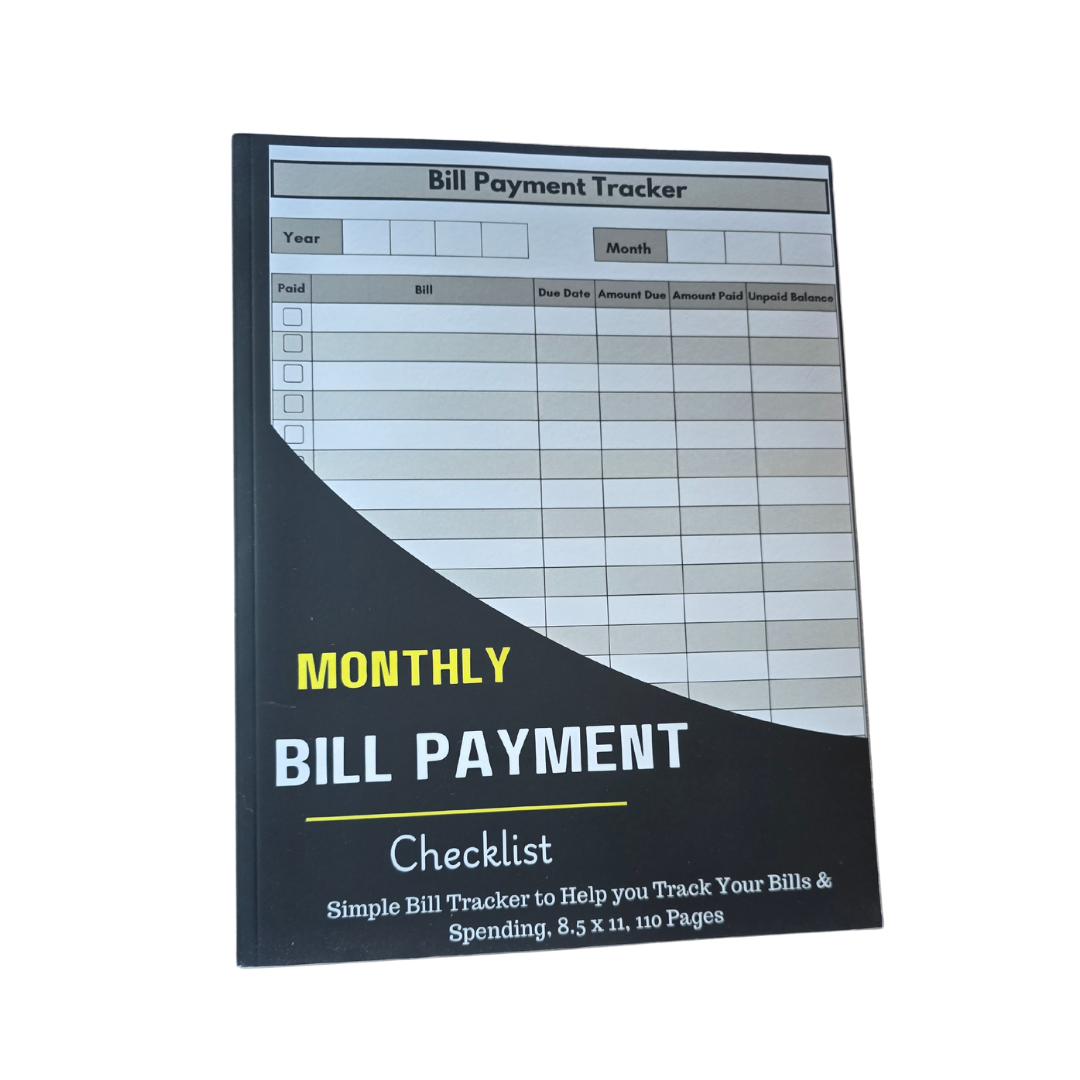 Simple Bill Tracker Notebook & Checklist