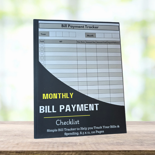 Simple Bill Tracker Notebook & Checklist