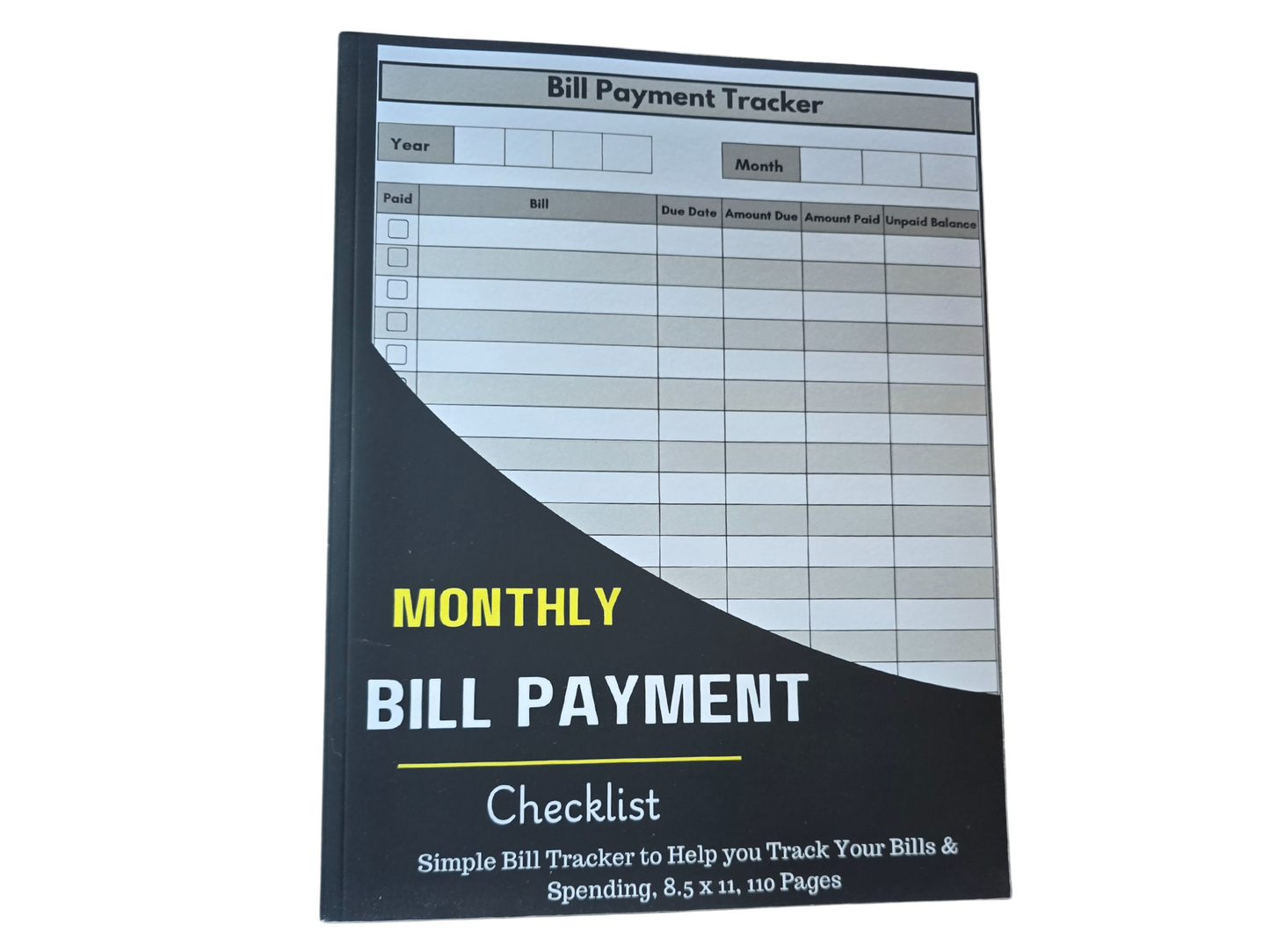 Simple Bill Tracker Notebook & Checklist