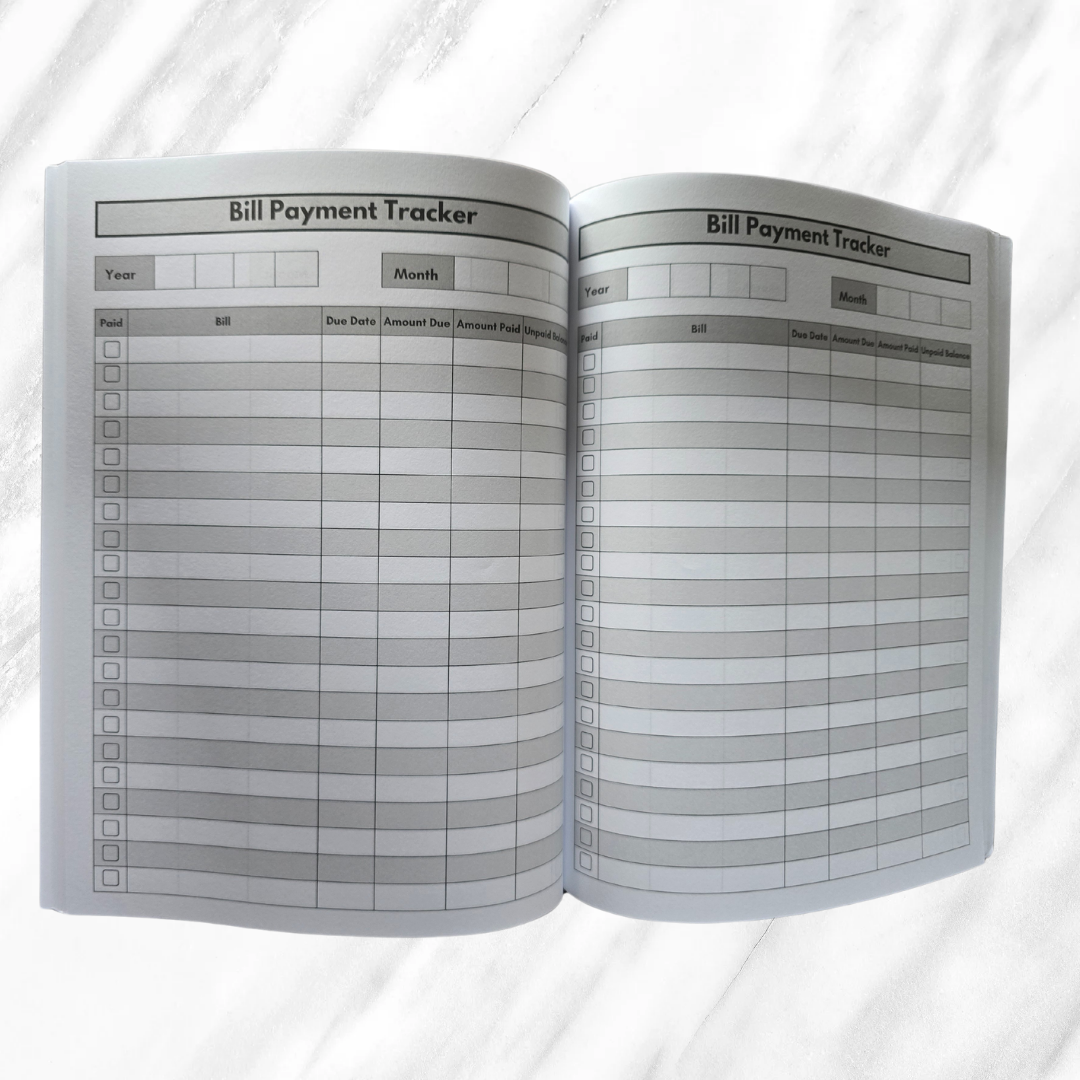 Large Print Monthly Bill Payment Organizer & Checklist