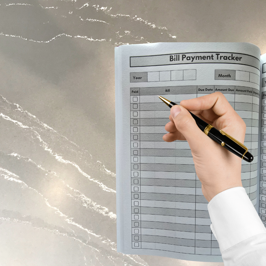 Large Print Monthly Bill Payment Organizer & Checklist