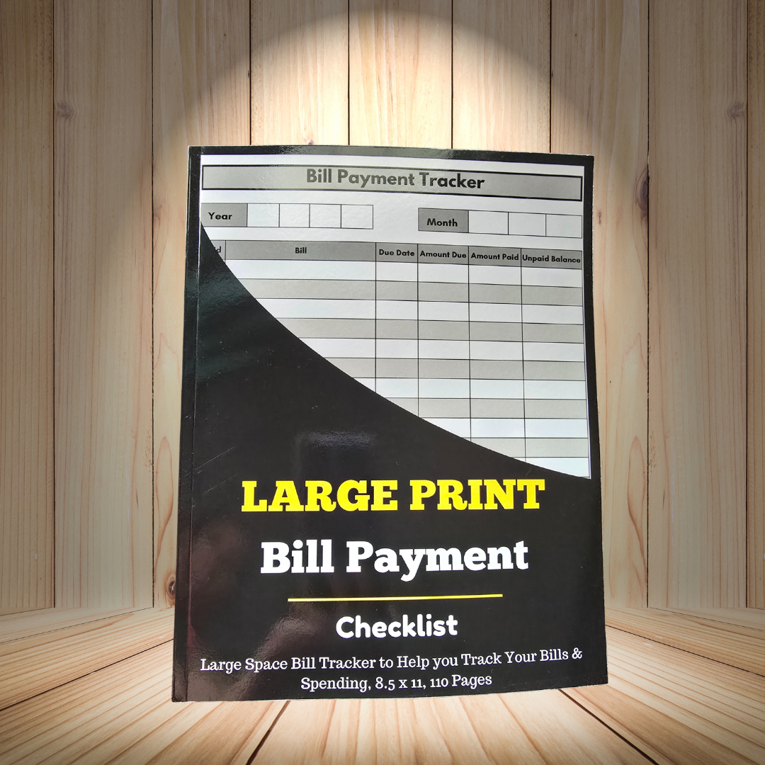 Large Print Monthly Bill Payment Organizer & Checklist