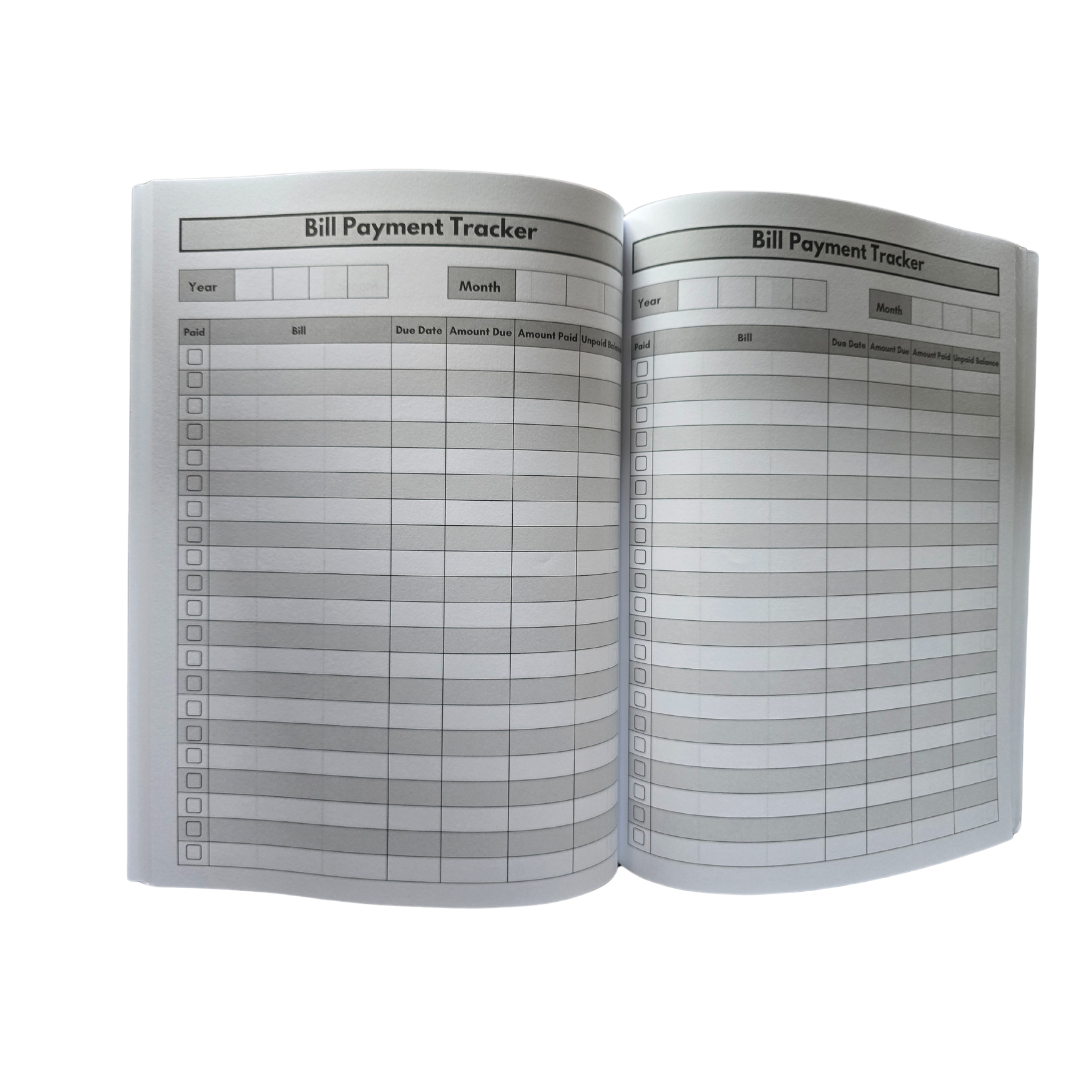 Large Print Monthly Bill Payment Organizer & Checklist